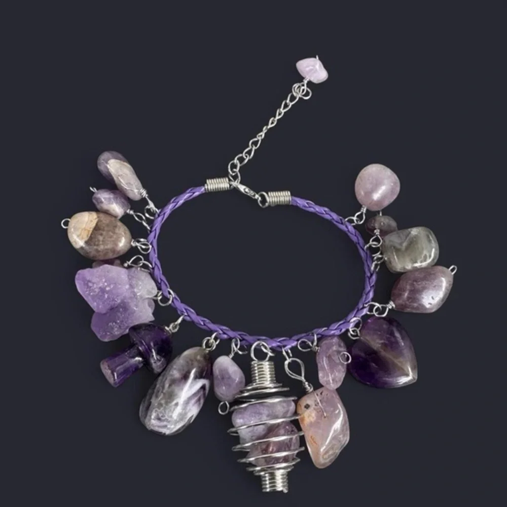 Amethyst Charm Bracelet